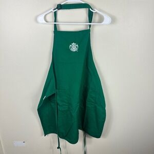Starbucks Apron Unisex OS Green Barista Uniform Siren Logo Pockets Adjustable